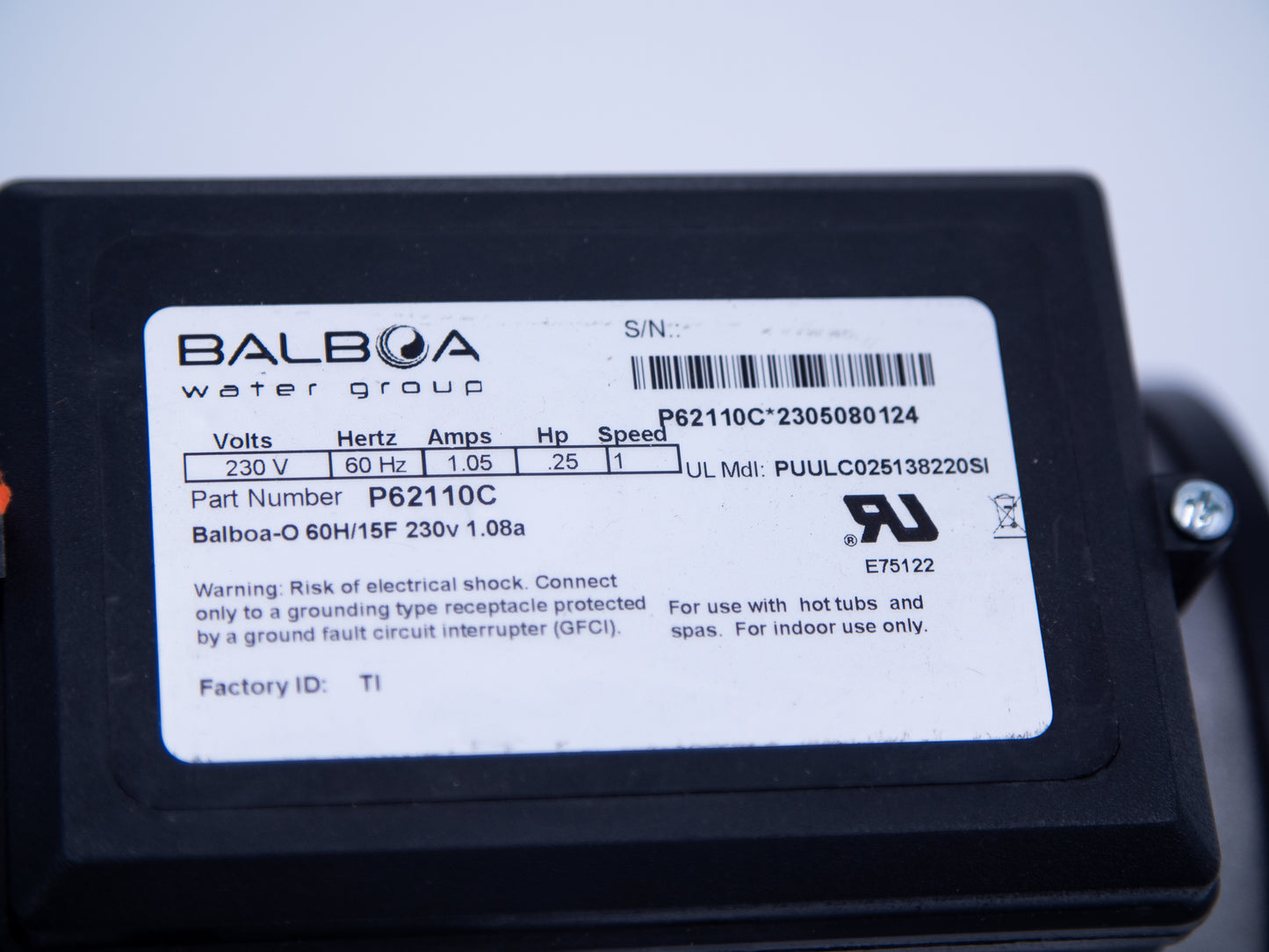 PUMP, 1A CIRC LX 60 HZ