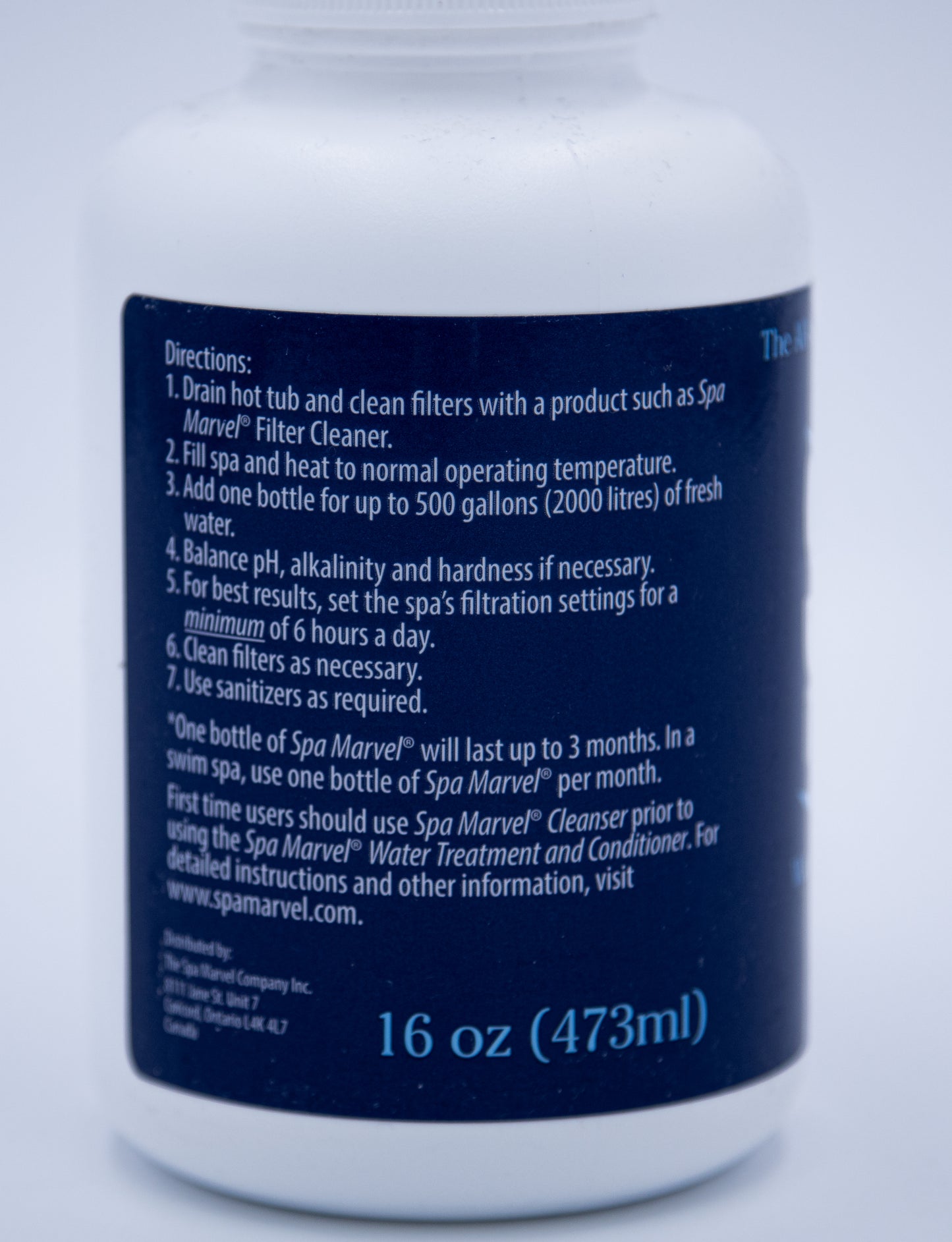 Spa Marvel Water Treatment and Conditioner