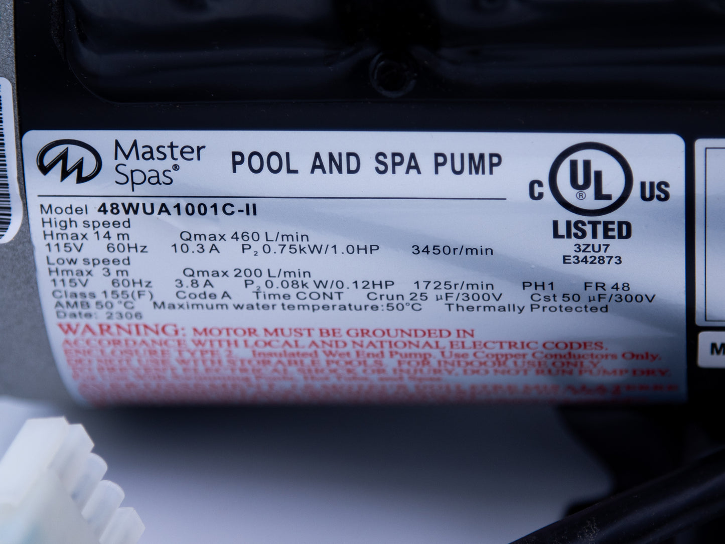 PUMP, 10.3A 2SP LX 120V