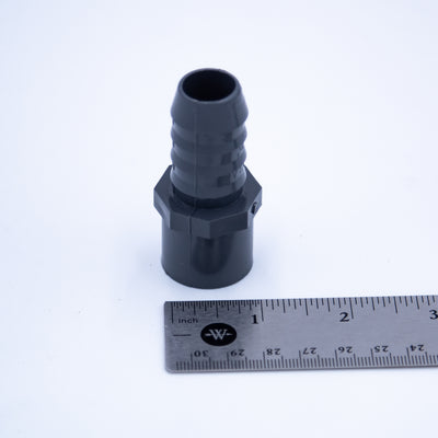 1/2" S X 3/4" SPG X 3" Barbed Adapter